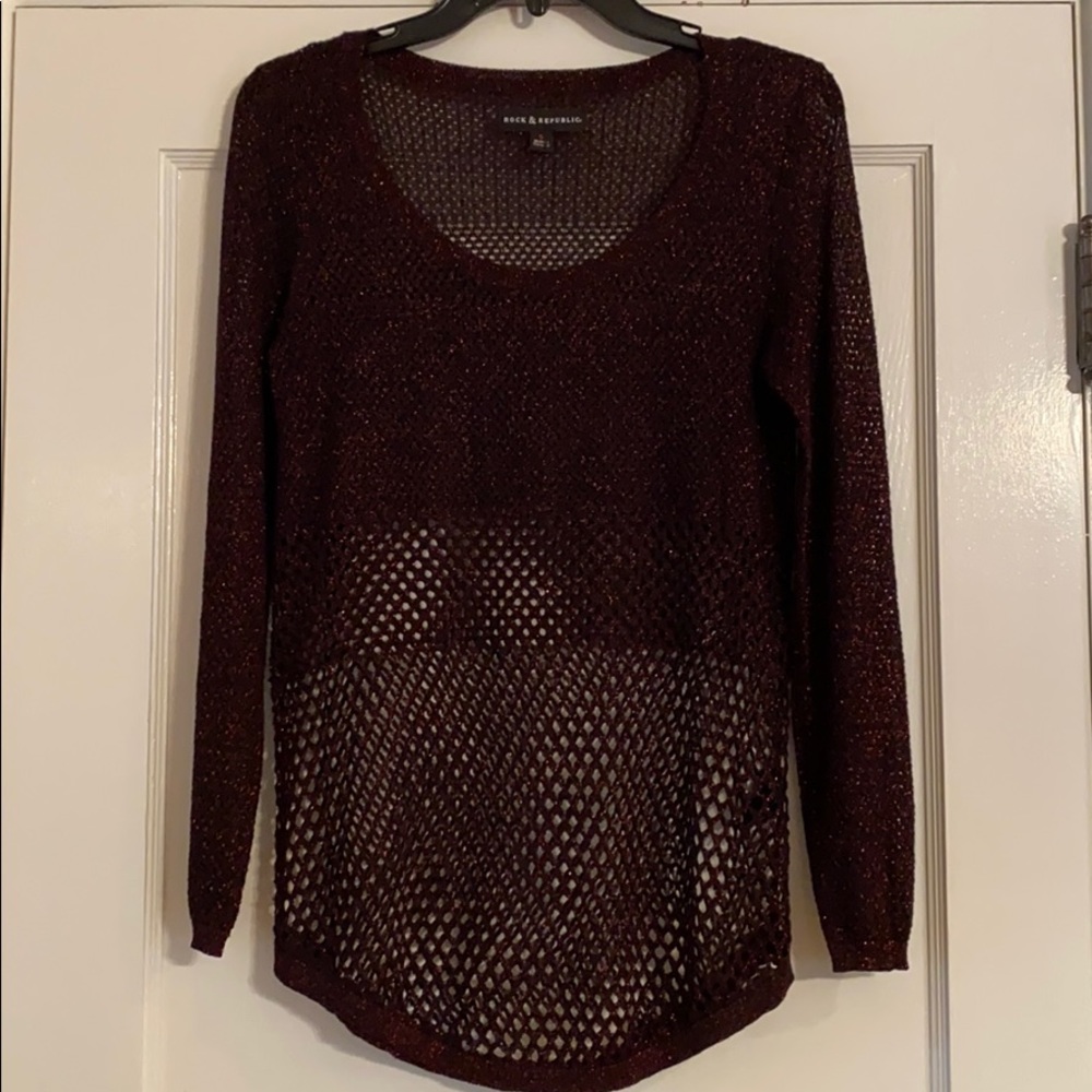Rock & Republic Burgundy Sweater S
